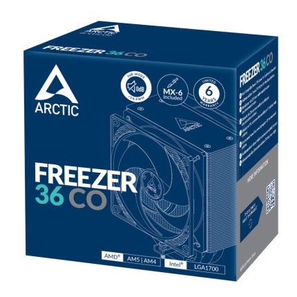 ARCTIC Freezer 36 CO | Dual Fan Push-Pull | Multi-Socket Intel & AMD | Double Ball Bearing | 120mm Fans – New