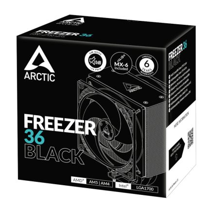 ARCTIC Freezer 36 | Dual Fan Push-Pull | Intel & AMD Compatible | LGA1851 Support | Black – New