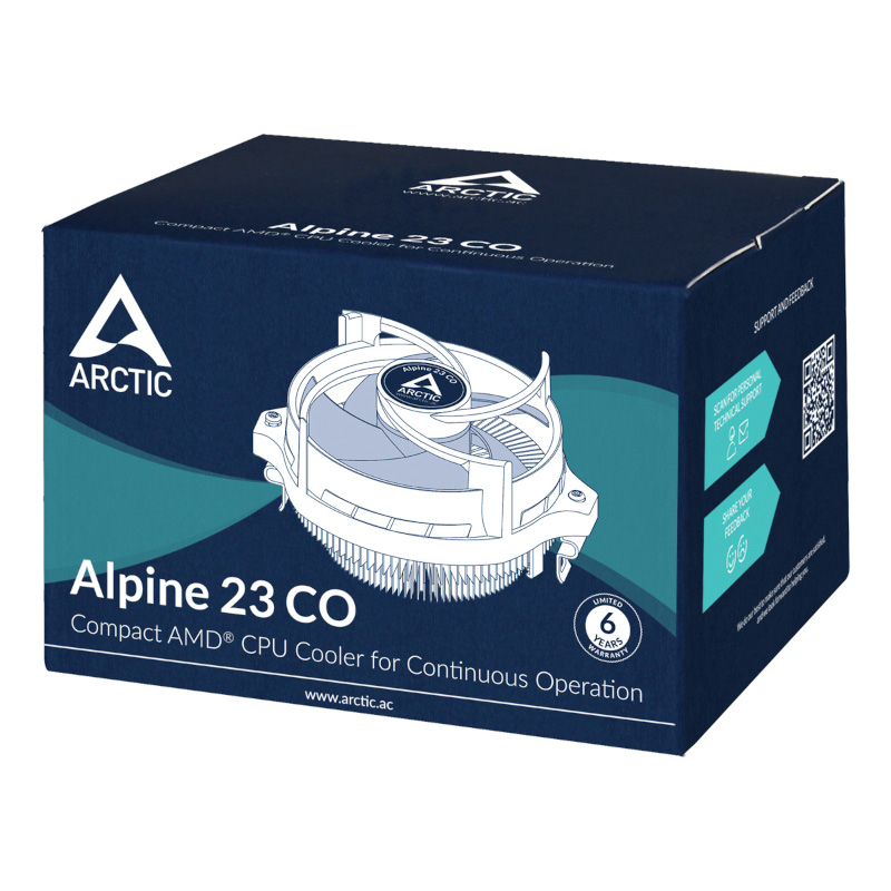 1410202568eece2ef14ac Alpine 23 CO | 100W TDP | AM4/AM5 Socket | PWM Fan Control | Dual Ball Bearing – New