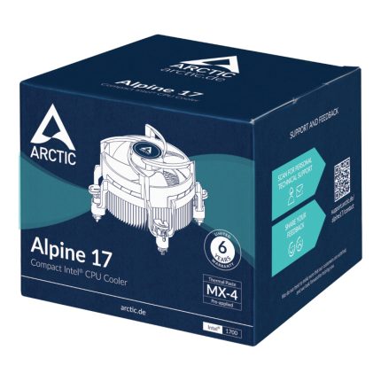 Arctic Alpine 17 | Socket 1700 | PWM Fan Control | MX-4 Pre-Applied | 95W TDP – New