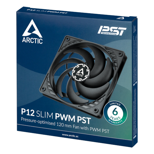 1410202568eece347b495 ARCTIC P12 Slim PWM PST | 120mm Case Fan | 15mm Slim Profile | PWM Sharing Technology | 0dB Silent Mode – New