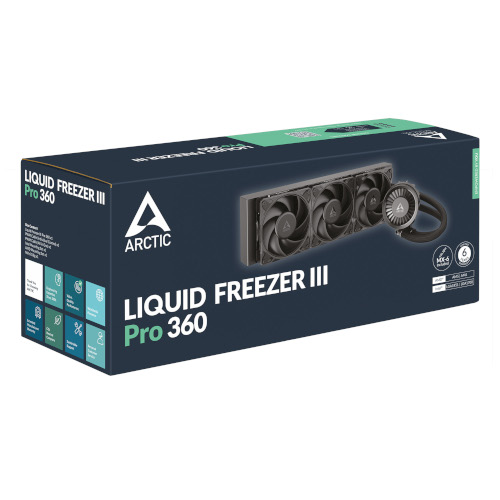 1410202568eece466cefa Arctic Liquid Freezer III Pro 360 | 360mm AIO Liquid Cooler | Integrated VRM Fan | P12 Pro PWM Fans | MX-6 Thermal Paste – New