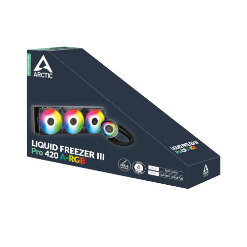 1410202568eece4add1f9 Arctic Liquid Freezer III Pro 420 ARGB | 420mm Radiator | ARGB Lighting | PWM Control | VRM Fan – New