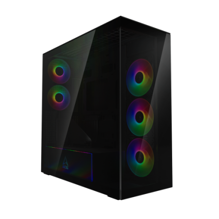 Arctic Xtender | High-Airflow Panorama Case | 5 Pre-Installed Fans | A-RGB | GPU Riser Mount – New