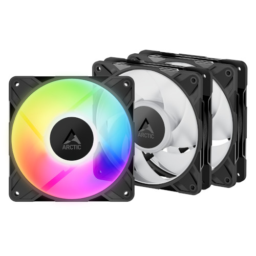1410202568eece584ea55 ARCTIC P12 Pro ARGB | 120mm Fan | 3000RPM | Fluid Dynamic Bearing | 3-Pack – New