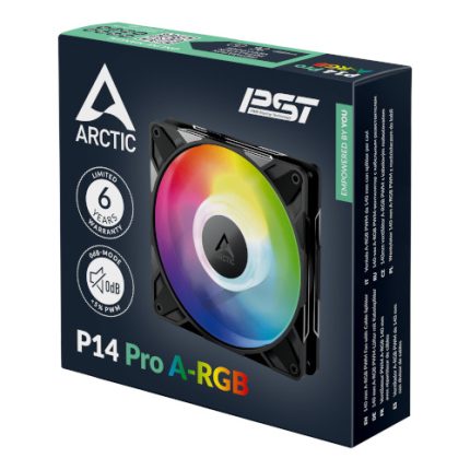 ARCTIC P14 Pro ARGB | 140mm Fan | 2500 RPM | 110 CFM | Fluid Dynamic Bearing – New