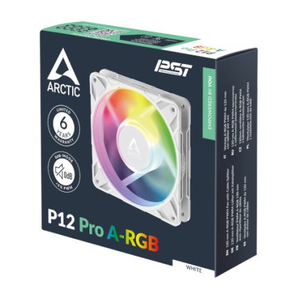 ARCTIC P12 Pro ARGB | 120mm Fan | 3000RPM PWM | 12x A-RGB Gen2 LEDs | Fluid Dynamic Bearing – New