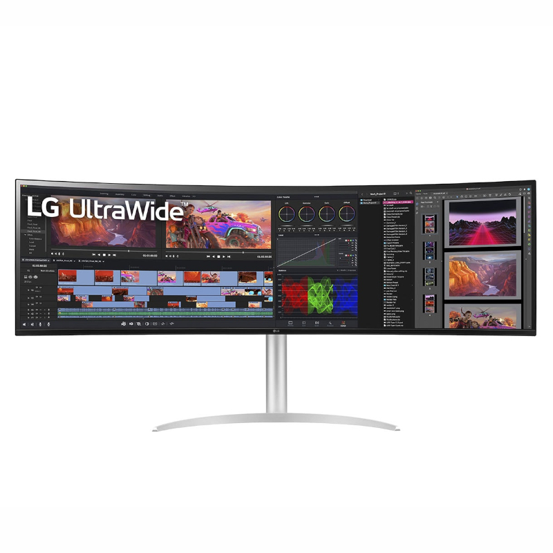 49WQ95C_wr_1 LG UltraWide 49″ Dual-QHD IPS Curved Monitor 144Hz with USB-C incl Speakers