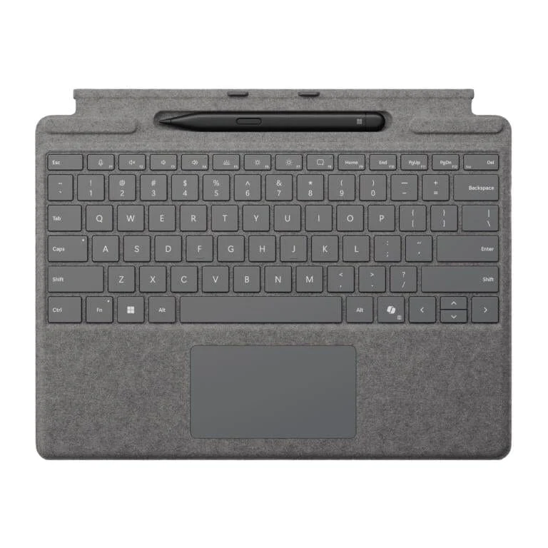 8X8-00176_default Microsoft Surface Pro Type Cover with Slim Pen 2 | Keyboard & Pen Bundle | Backlit Keys | Slim Pen 2 Included | Platinum – New