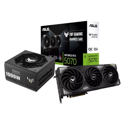 Asus TUF Gaming GeForce RTX 5070 OC Edition and 1000W 80 PLUS Gold Modular Power Supply Bundle 