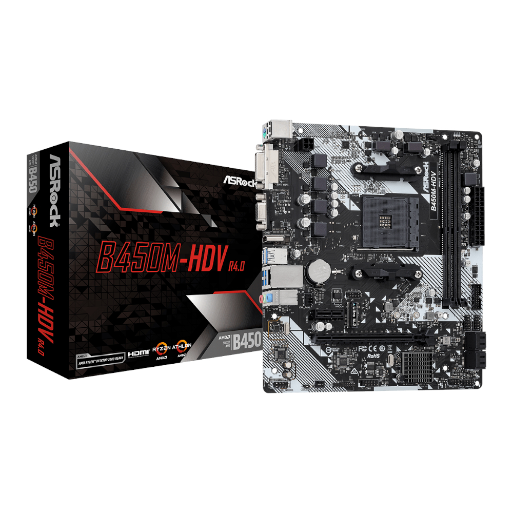 B450M-HDVR4_wr_01 ASRock B450M-HDV R4.0 AMD AM4 M-ATX Motherboard