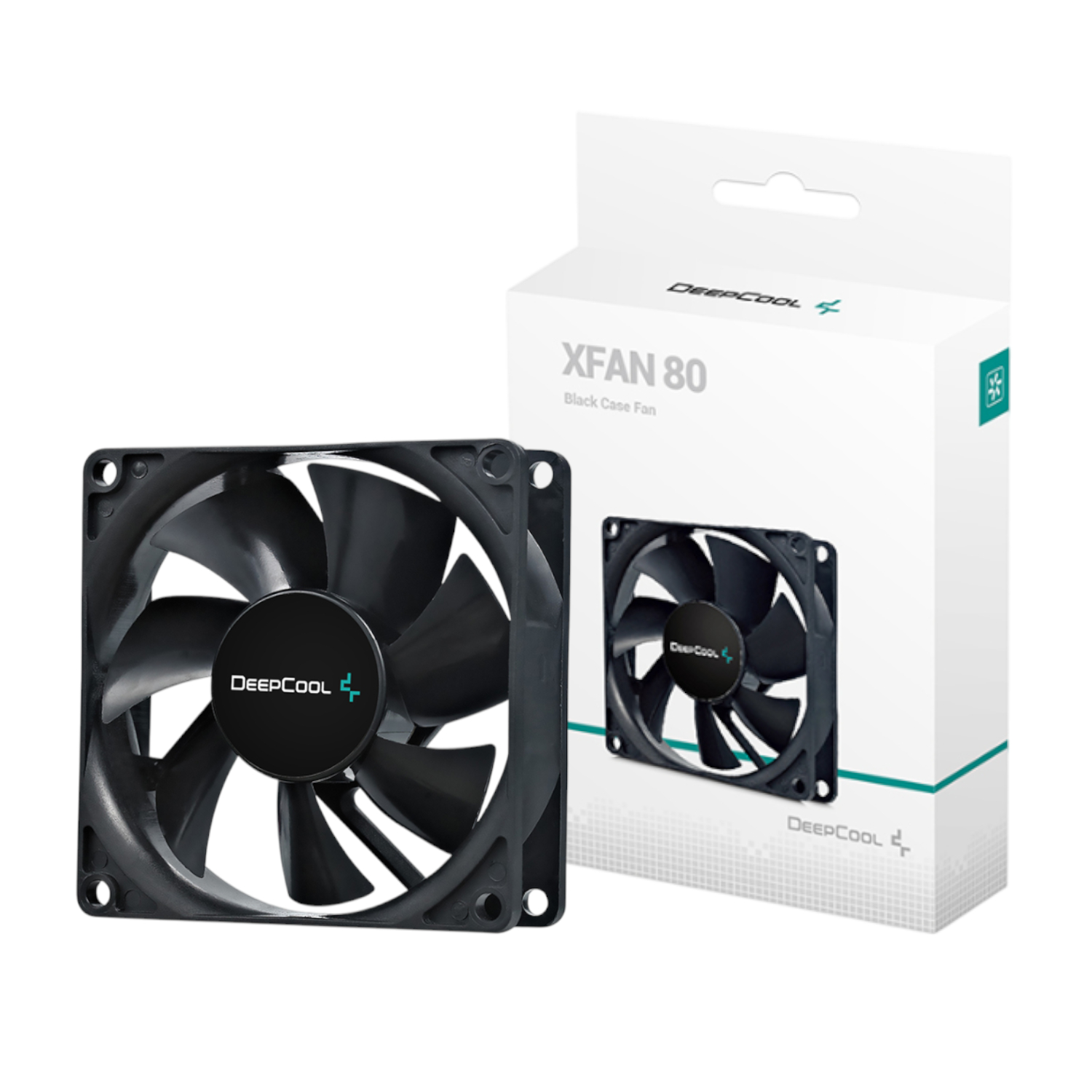 DP-FDC-XF80_DeepCool-XFAN-80mm-Case-Fan-Black_wr_01 DeepCool XFAN 80mm Case Fan | 1800 RPM | 21.8 CFM Airflow | 20.3dB(A) Quiet | Hydro Bearing – New