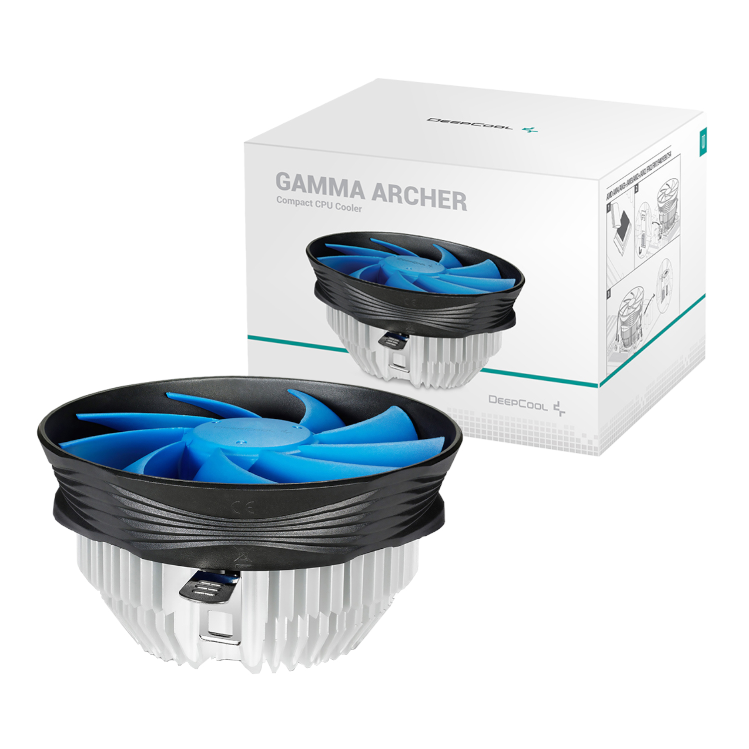 DP-MCAL-GA_DeepCool-Gamma-Archer-120mm-CPU-Cooler-–-Black-Blue_wr_01 DeepCool Gamma Archer | 120mm CPU Cooler | Hydro Bearing | 54.25CFM Airflow | 26.1dB(A) – New
