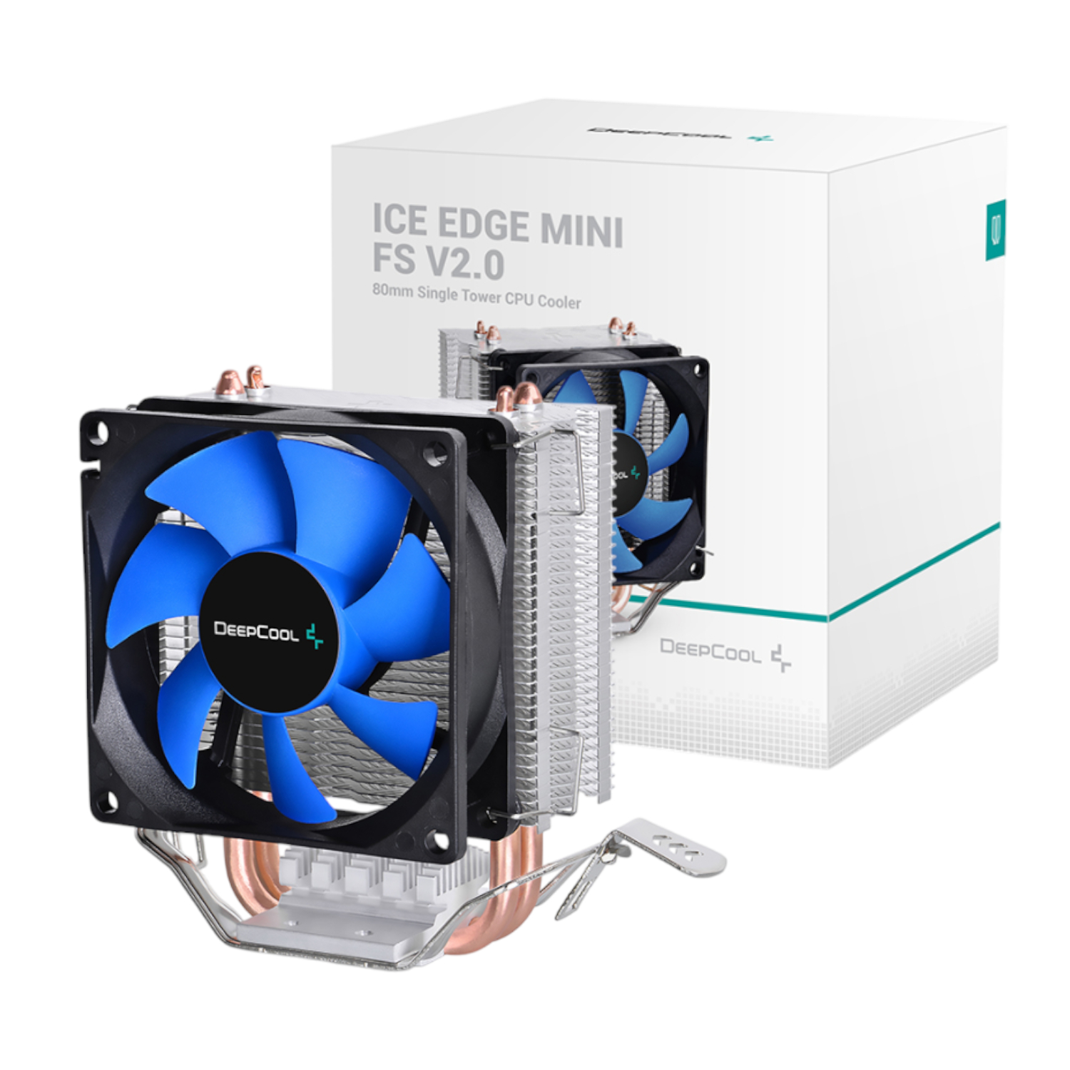 DP-MCH2-IEMV2_DeepCool-Ice-Edge-Mini-FS-V2.0-80mm-CPU-Air-Cooler-Blue_wr_01 DeepCool Ice Edge Mini FS V2.0 | 80mm CPU Air Cooler | Dual 6mm Heatpipes | Hydro Bearing | Intel & AMD – New