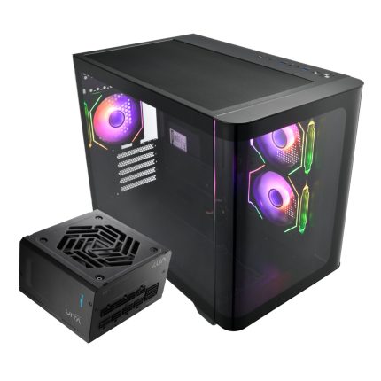 FSP S380 M-ATX ARGB Gaming Chassis + VITA GM 750W PSU Bundle | Micro-ATX Mid Tower | 270° Tempered Glass | 3x ARGB Fans | 750W Gold Modular – New