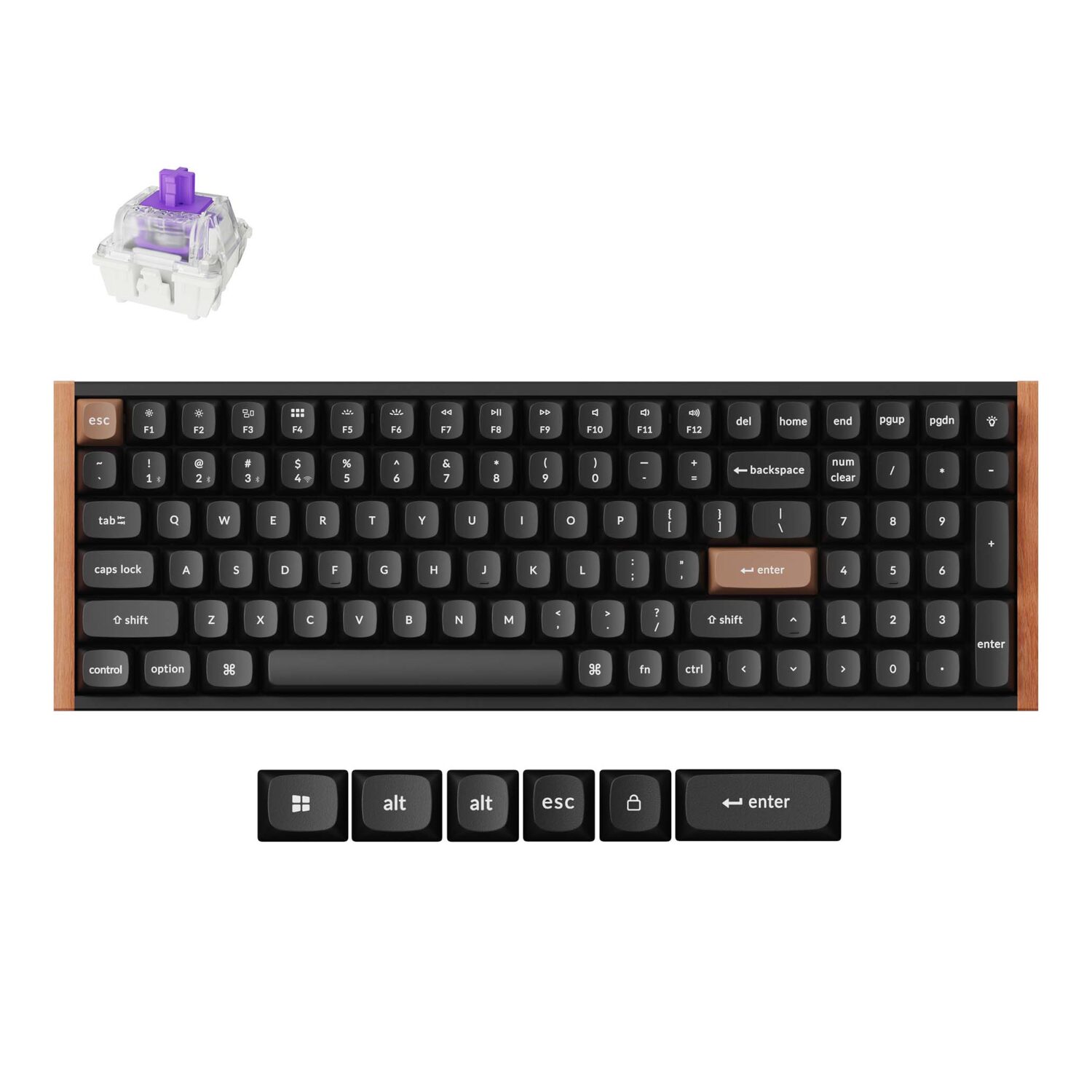 K4-HE-WR-01 Keychron K4 HE | 96% Layout | Tri-Mode Wireless | Hall Effect Switches | RGB Backlight – New