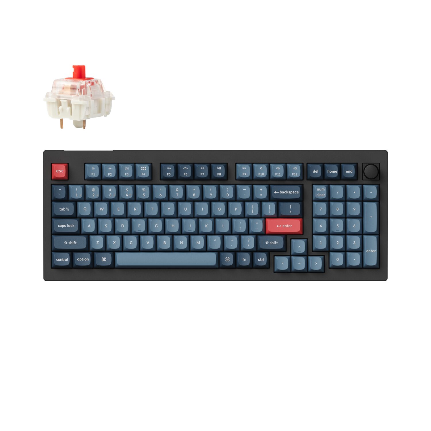 KEYCHRON-V5MAX-RED-KB-wr-01 Keychron V5 Max | 1800 Compact Layout | 2.4GHz & Bluetooth 5.1 | Hot-Swap | Gateron Jupiter RED Switch – New