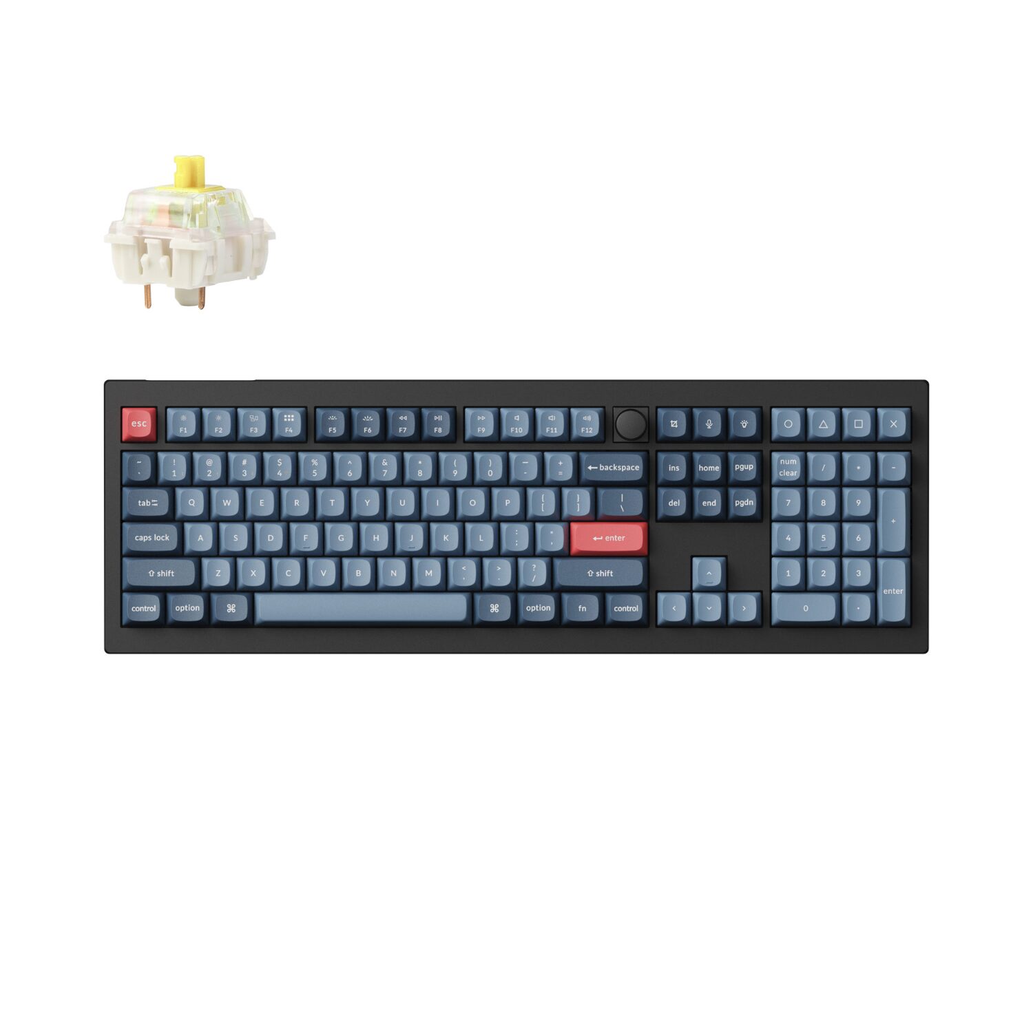 KEYCHRON-V6MAX-FULL-BAN-GATJUP-RGB-WL-KB-wr-01 Keychron V6 Max | 1800 Compact Layout | 2.4GHz & Bluetooth 5.1 | Gasket Mount | Gateron Jupiter BANANA Switch – New