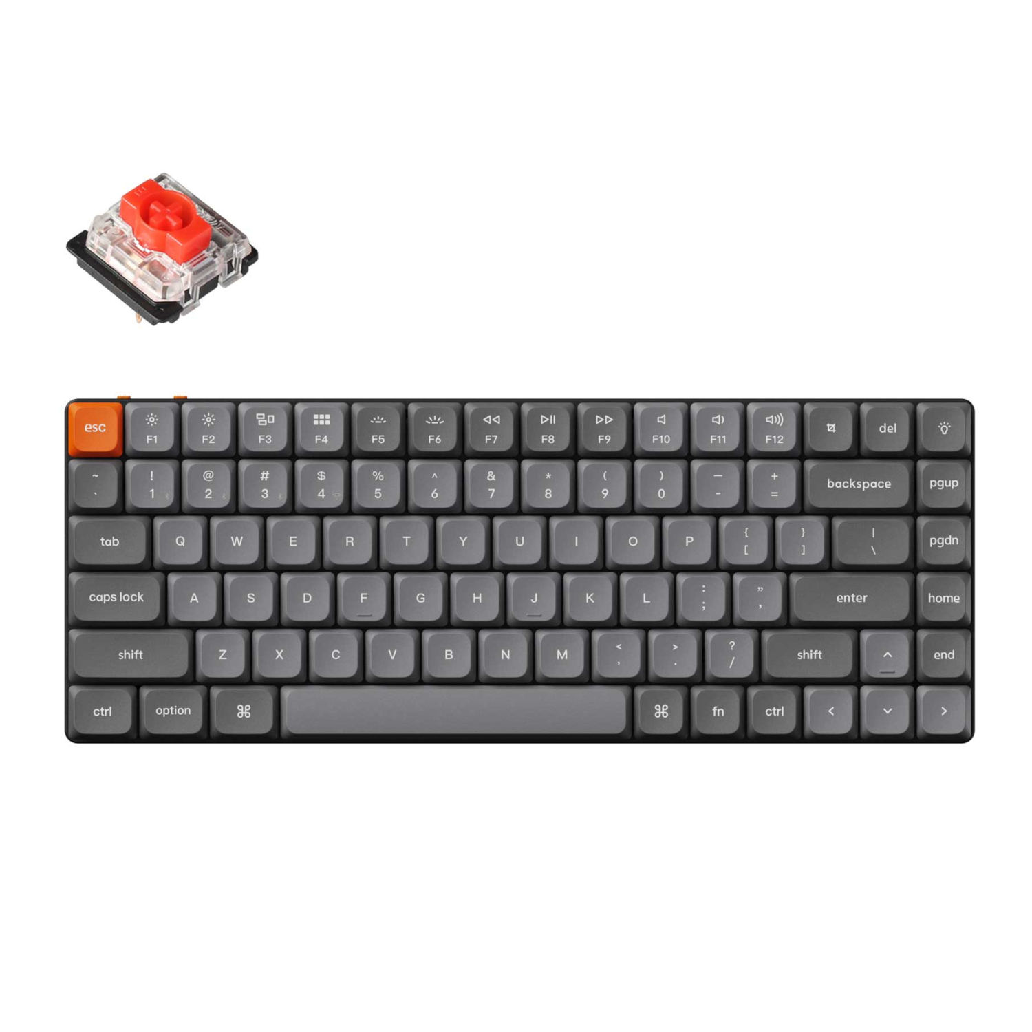Keychron_K3M-H1_wr_01a Keychron K3 Max | 75% Wireless Mechanical | QMK/VIA | RGB | Gateron Low Profile Red – New