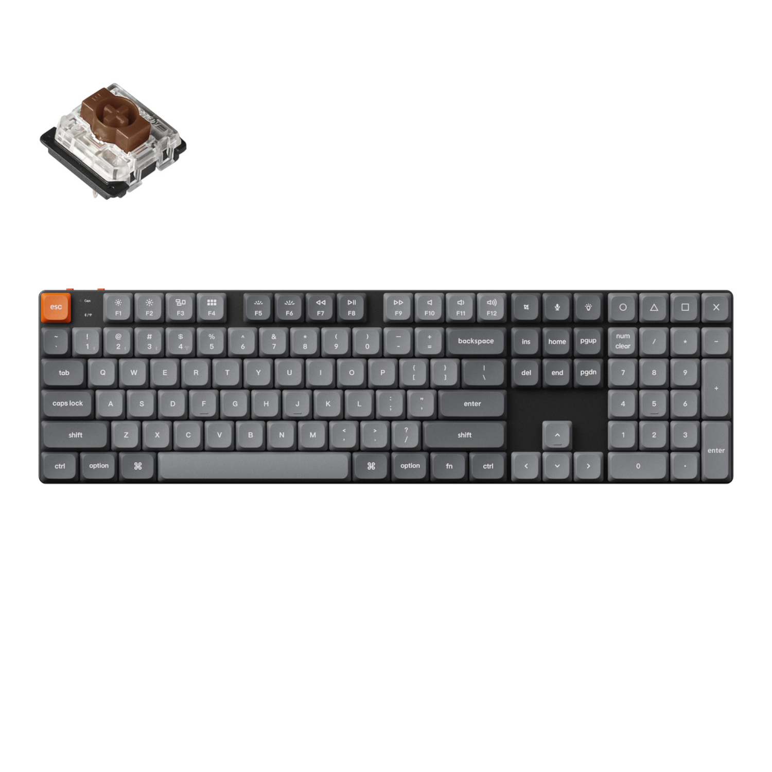 Keychron_K5M-H3_wr_01a Keychron K5 Max | Full-Size 100% Layout | QMK/VIA Wireless | RGB Backlit | Hot-Swap Brown Switches – New