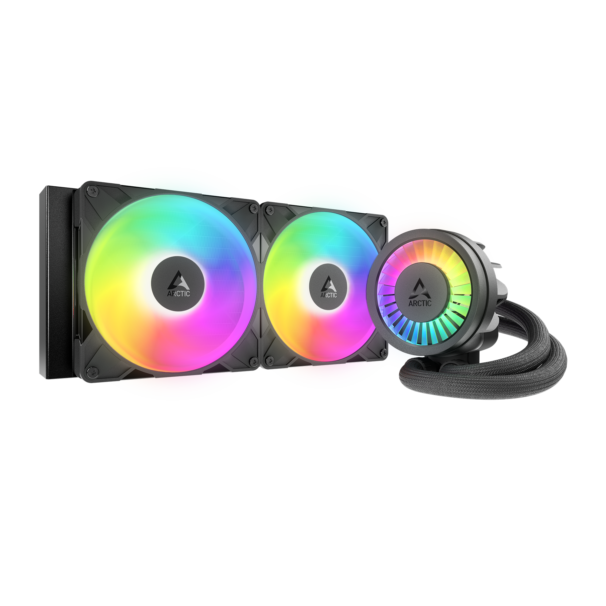 Liquid_Freezer_III_280_Black_ARGB_Rainbow_g00 Arctic Liquid Freezer III Pro 280 ARGB | 280mm AIO | Dual P14 Pro Fans | VRM Fan | MX-6 Thermal Paste – New