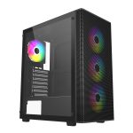 FSP M220 ATX Mid Tower | 4x ARGB Fans Pre-Installed | 360mm Radiator Support | ATX & mATX | Tempered Glass – New