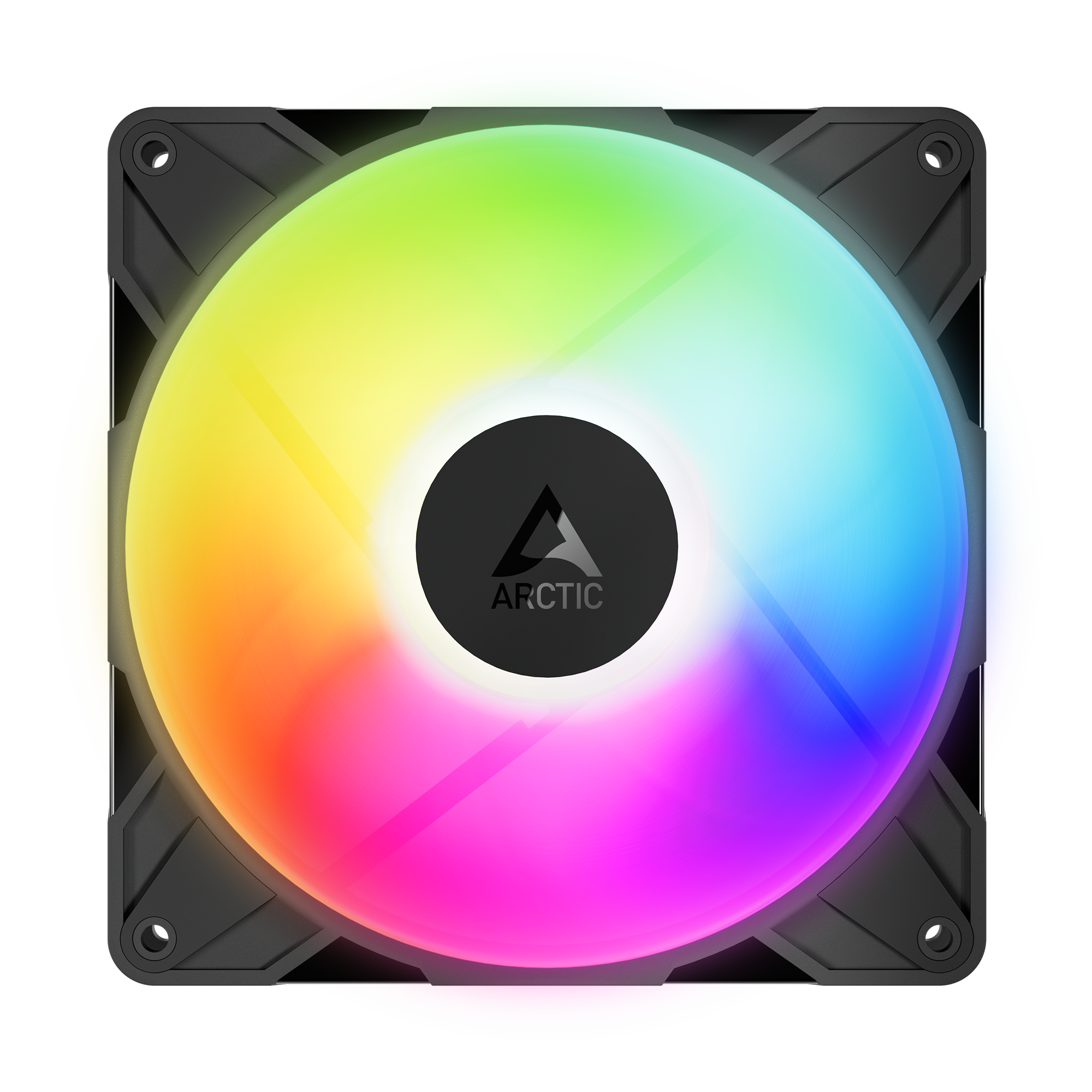 P14_Pro_Reverse_ARGB_black_rainbow_g01-1 ARCTIC P14 Pro Reverse ARGB | 14cm Fan | 2650 RPM PWM | ARGB Gen2 | Fluid Dynamic Bearing – New