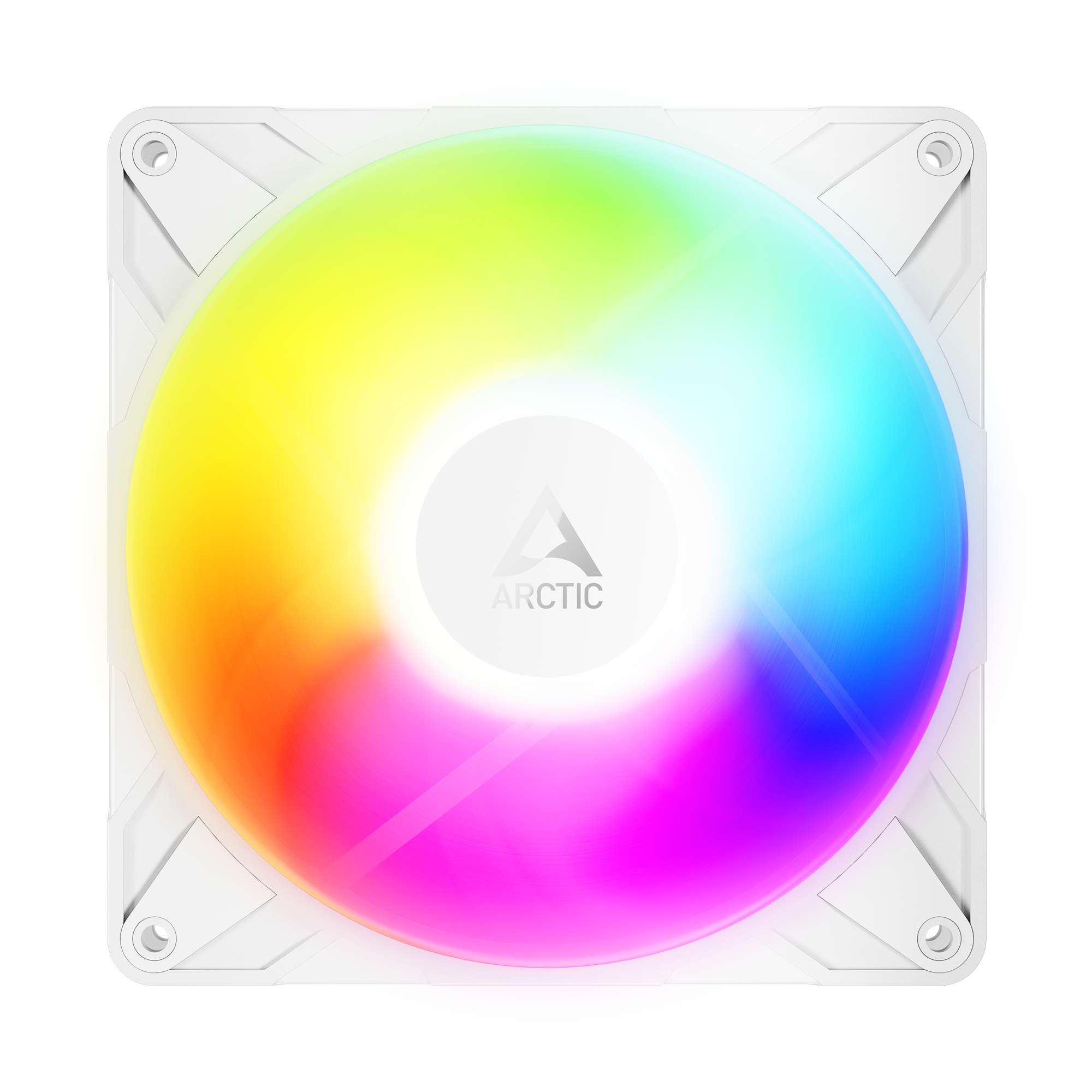 P14_Pro_Reverse_ARGB_white_rainbow_g01-1 ARCTIC P14 Pro Reverse ARGB | 14cm Fan | 2650 RPM PWM | ARGB Gen2 | Fluid Dynamic Bearing – New