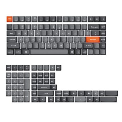 Keychron Double-Shot PBT OSA Keycap Set | Grey | MX Style Stem | 1.3mm Thick | Wide Keychron Compatibility – New