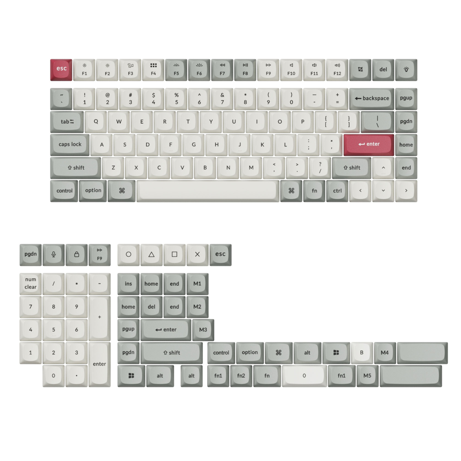 PBT-52_Keychron-Double-Shot-PBT-OSA-Full-Set-Keycap-Set-–-Retro_wr_01a Keychron Double-Shot PBT OSA Keycap Set | MX Style Stem | 1.3mm Thickness | Retro Colour | ANSI Layout – New