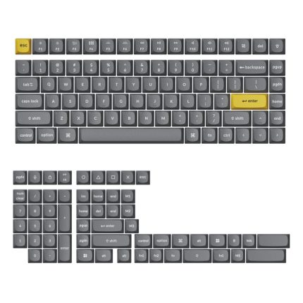 Keychron Double Shot PBT OSA Full Keycap Set | Dark Grey | OSA Profile | 1.3mm Thick | MX-Style Stem – New