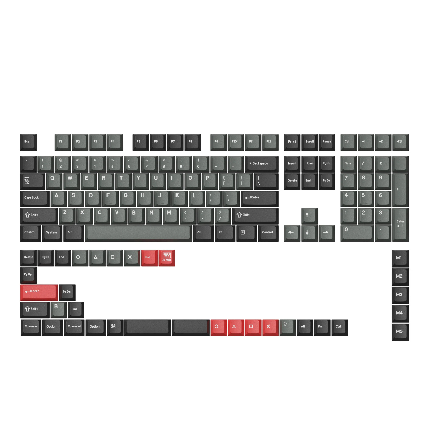 PBT-65_Keychron-Cherry-Profile-Dolch-Red-PBT-Full-Keycap-Set_wr_01b Keychron Cherry Profile Dolch Red | PBT Double-Shot | 143-Key ANSI | MX Compatible – New
