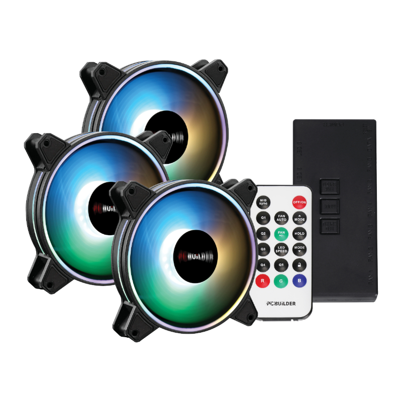 PCB-CF-TEMP-DKIT_wr_01a PCBuilder Tempest Chill | 3x 120mm ARGB Fans | RF Remote Control | ARGB Hub Included – New
