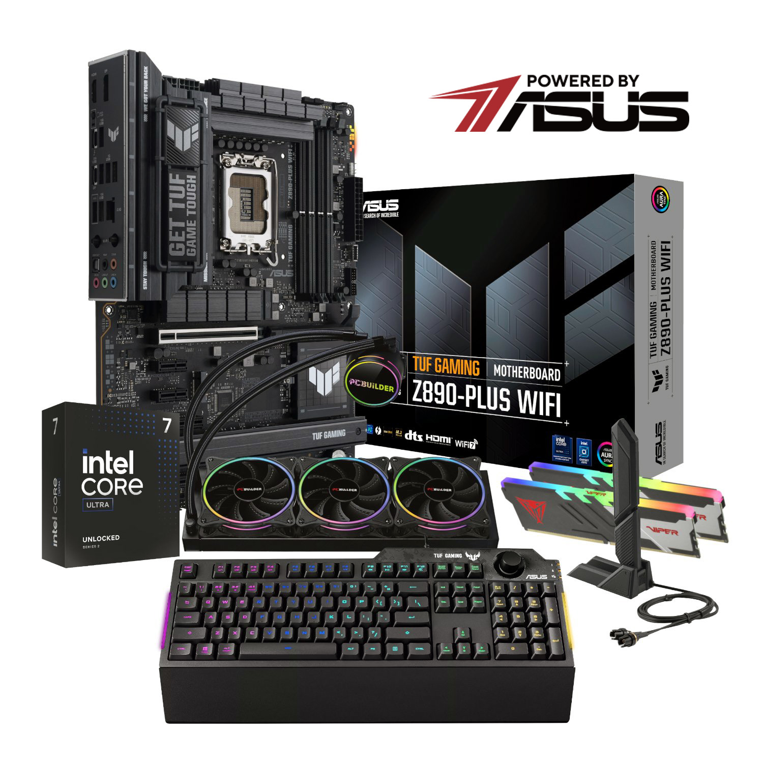 PCBuilder_PCB_UPK_17_wr_01d PCBuilder LEVEL UP Core Upgrade Kit | Intel Core Ultra 7 265K | 32GB DDR5 | Asus Z890 Motherboard | 360MM AIO Cooler – New
