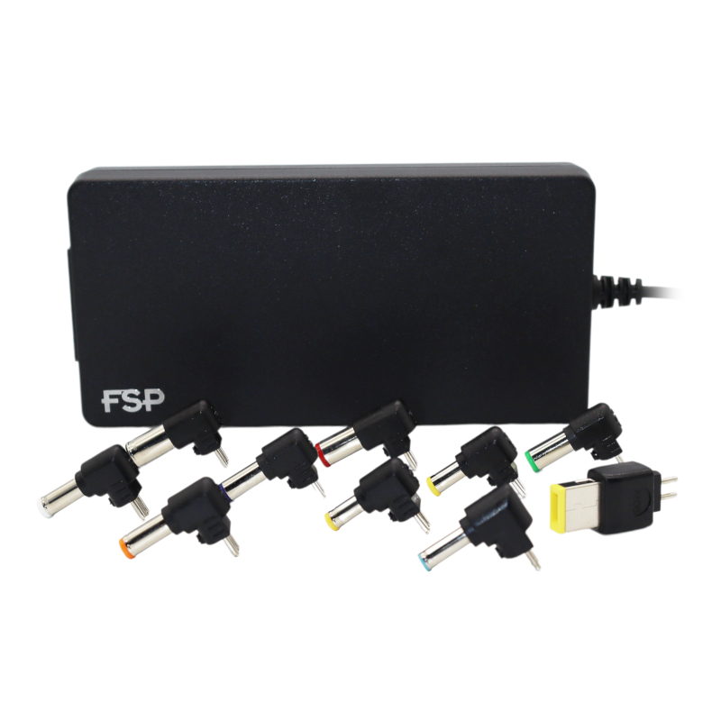 PNA1200901_wr_01 FSP NB Slim PRO | 120W Universal Laptop Adapter | 19V Output | 10 Exchangeable Tips | 360° Protection – New
