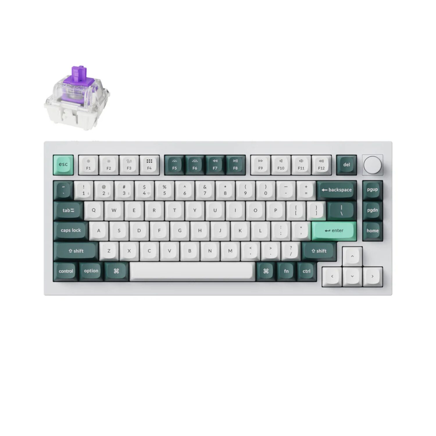 Q1H-M1-wr-01-1 Keychron Q1H-P1 QMK Wireless Custom Keyboard | Hall Effect Switches | Tri-Mode Connectivity | 4000mAh Battery | CNC Aluminium Body – New