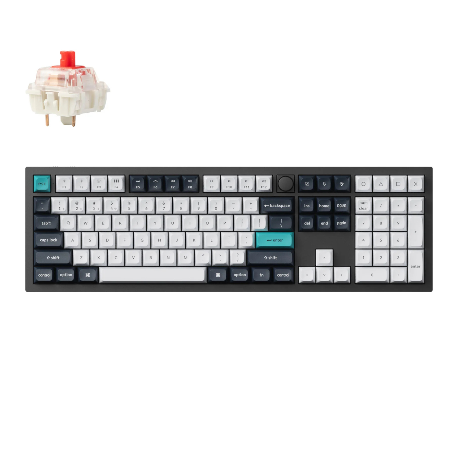 Q6M-M1_Keychron-Q6-Max-QMK-VIA-Wireless-Mechanical-Keyboard-Red-Switches_wr_01a Keychron Q6 Max | 100% Full-Size Layout | Tri-Mode Wireless | Gateron Jupiter Switches | 4000mAh Battery – New