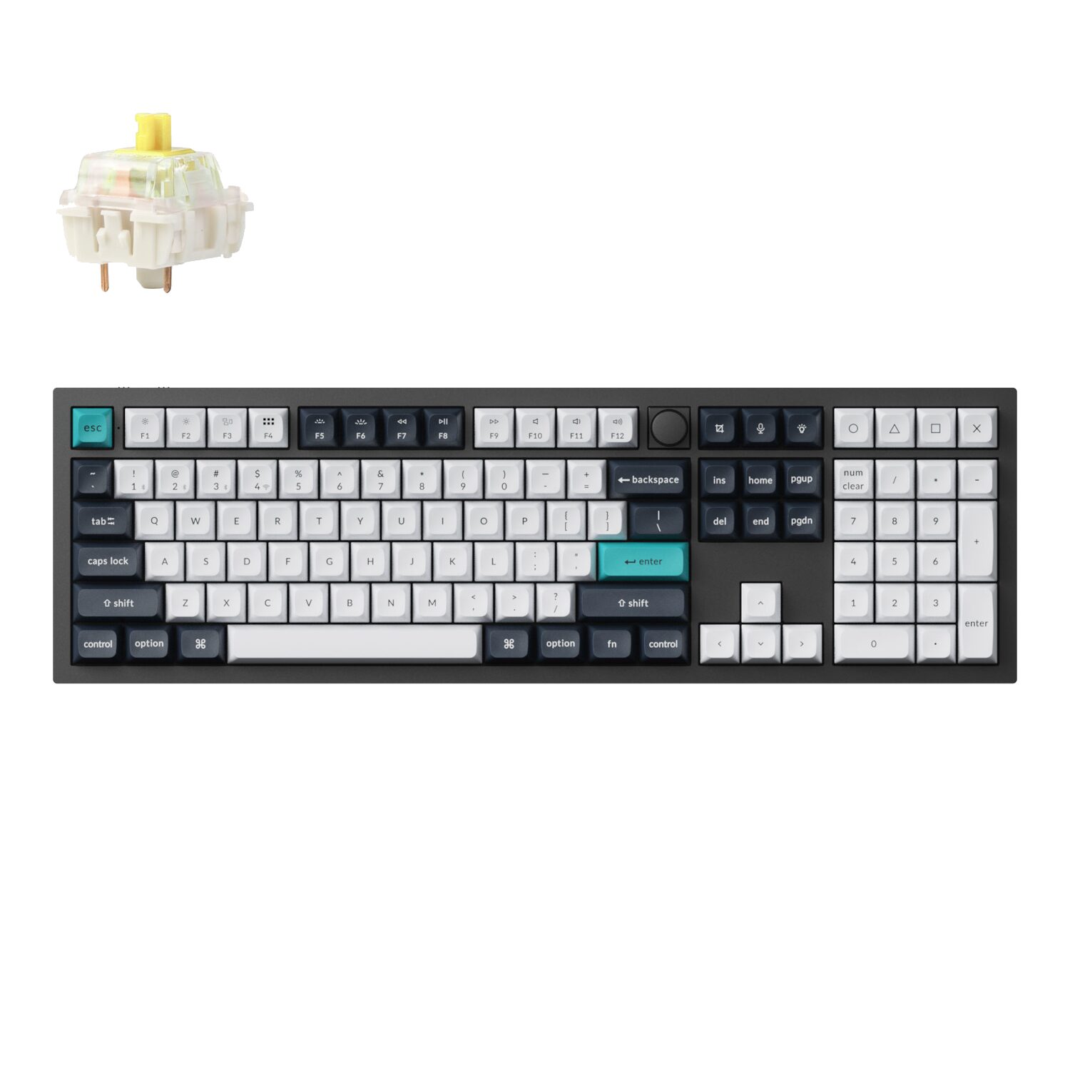 Q6M-M4-WR-1 Keychron Q6 Max | Full-Size 100% Layout | Gateron Jupiter Banana | Tri-Mode Wireless | QMK/VIA – New