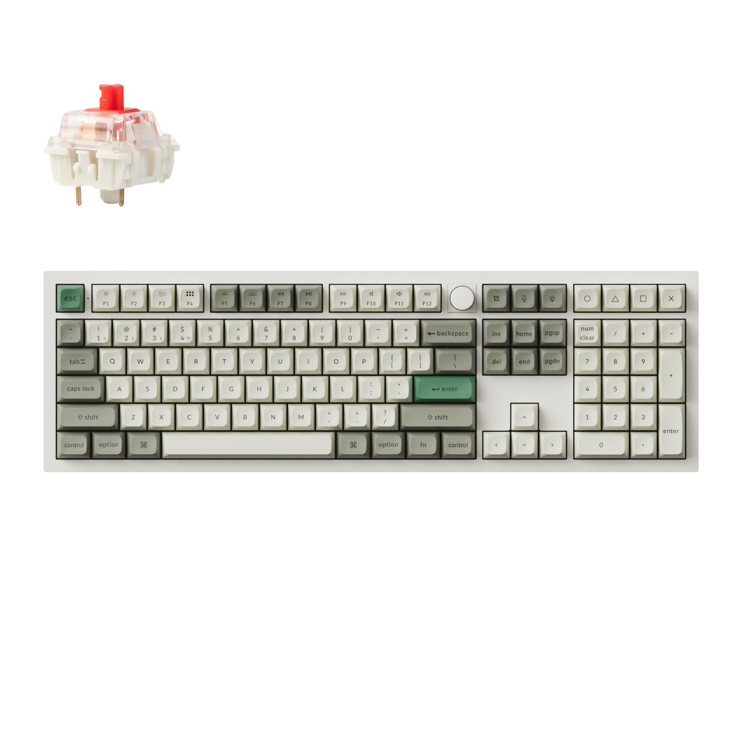 Q6M-P1_Keychron-Q6-Max-QMK-VIA-Wireless-Custom-Mechanical-Keyboard-KSA-Gateron-Red-Jupiter-Switches-Shell-White_wr_01 Keychron Q6 Max | Full-Size Wireless Mechanical | QMK/VIA Customisable | Gateron Jupiter Switches | 4000mAh Battery – New