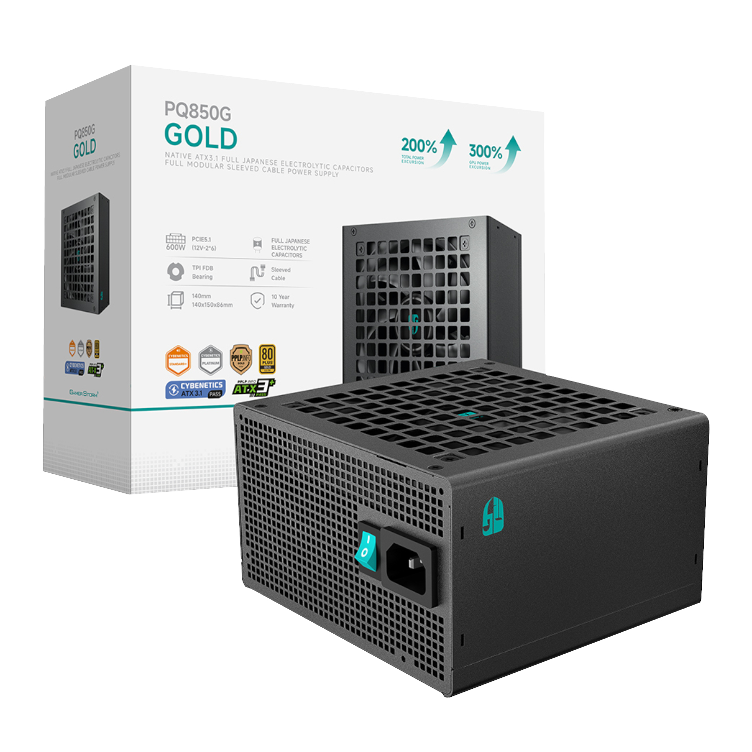 R-CH160-WHNGM0-G_DeepCool-PQ850G-Series-850W-80-PLUS-Gold-Modular-Power-Supply-Black_wr_01a DeepCool PQ850M | 850W | 80 PLUS Gold | Fully Modular | 10-Year Warranty – New