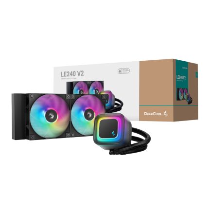 DeepCool LE240 V2 | 240mm ARGB AIO | Dual 120mm PWM Fans | Intel & AMD Compatible – New