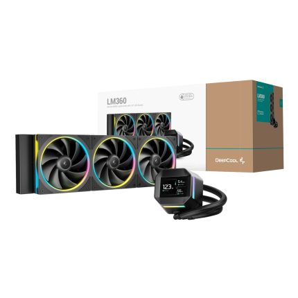 DeepCool LM360 ARGB | 360mm AIO Liquid Cooler | 3x 120mm ARGB Fans | Intel & AMD Support – New
