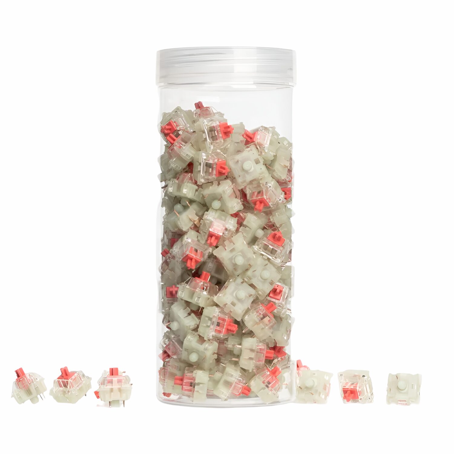 SILENT-RED-3 Keychron CHERRY MX2A Silent Red | Linear Switch | 45cN Actuation | 110-Switch Set | Silent RGB – New