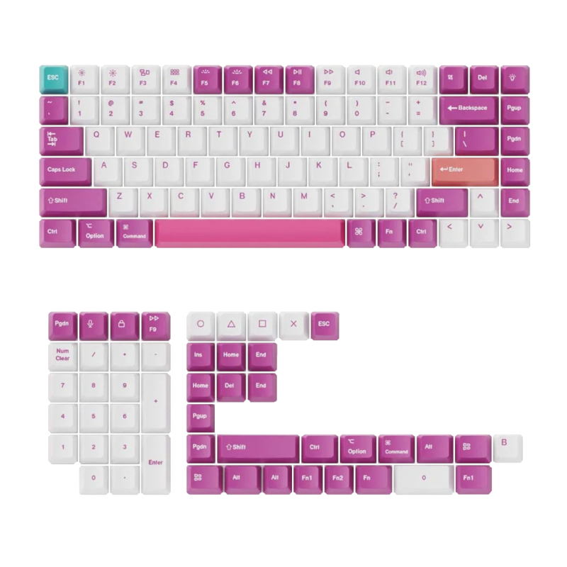 T4_wr_01 Keychron T4 OEM Dye-Sub PBT Keycap Set | Unicorn Colourway | MX Compatible | 1.6mm Thick – New