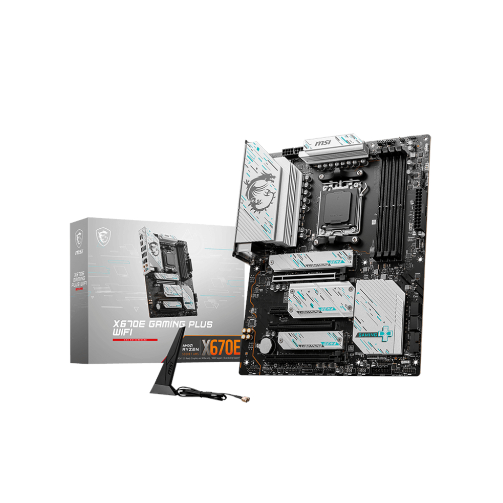 X670EGAMINGPLUSWIFI_wr_01 MSI X670E Gaming Plus WIFI | AMD AM5 Socket | DDR5 up to 7800MHz | PCIe 5.0 | Wi-Fi 6E – New