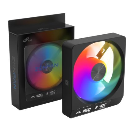 FSP ZENFAN | 120mm ARGB PWM | Smart Fan | Digital Display | HDB Bearing – New