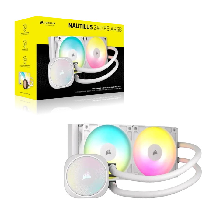 Corsair NAUTILUS 240 ARGB | 240mm Radiator | Liquid CPU Cooler | Intel LGA 1851/1700 & AMD AM5/AM4 - New - Image 2