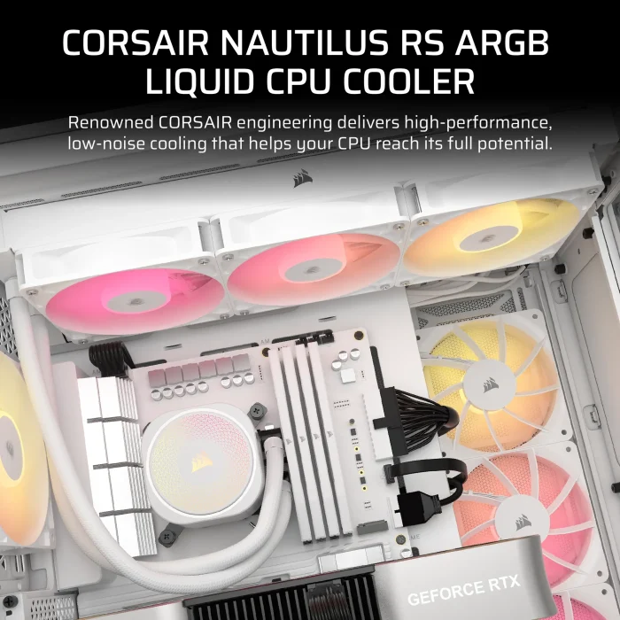 Corsair NAUTILUS 240 ARGB | 240mm Radiator | Liquid CPU Cooler | Intel LGA 1851/1700 & AMD AM5/AM4 - New - Image 3