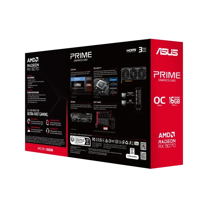 ASUS Prime RX9070 | Radeon RX 9070 | 16GB GDDR6 | PCIe 5.0 | 256-bit - New - Image 5