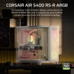 Corsair AIR 5400 RS-R ARGB | Mid-Tower ATX | Triple Chamber | 3x ARGB Fans | Tempered Glass – New